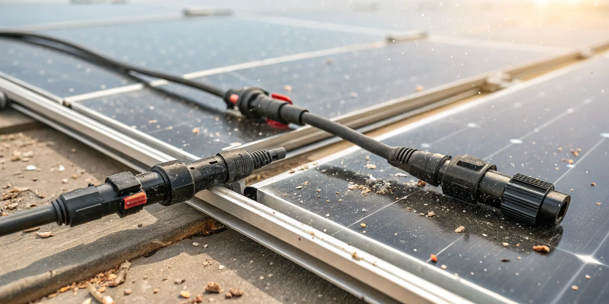 Solar connectors for efficient power transmission