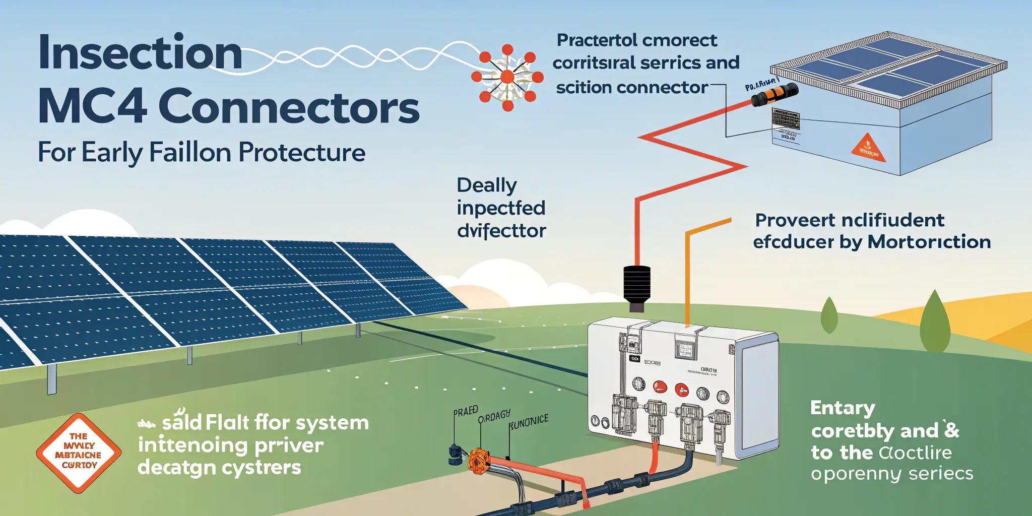 Early Detection of Solar System Faults Infographic on inspecting MC4 connectors for early fault detection