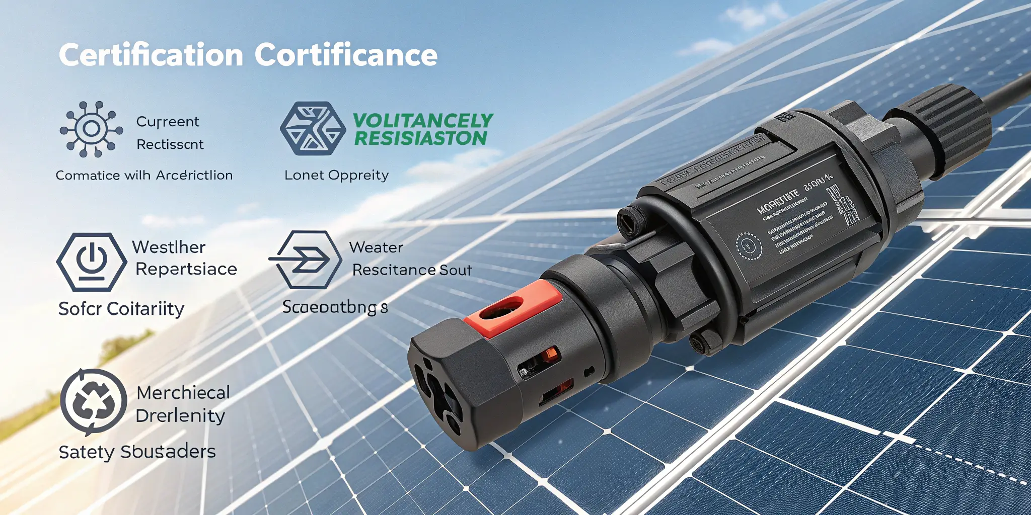 Reliable solar connectors with certified safety and durability