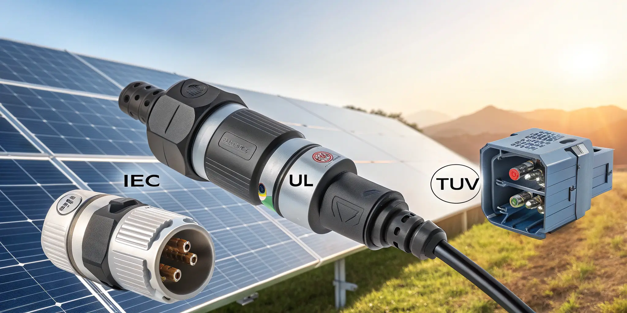 Certified solar connectors ensuring safe energy transmission
