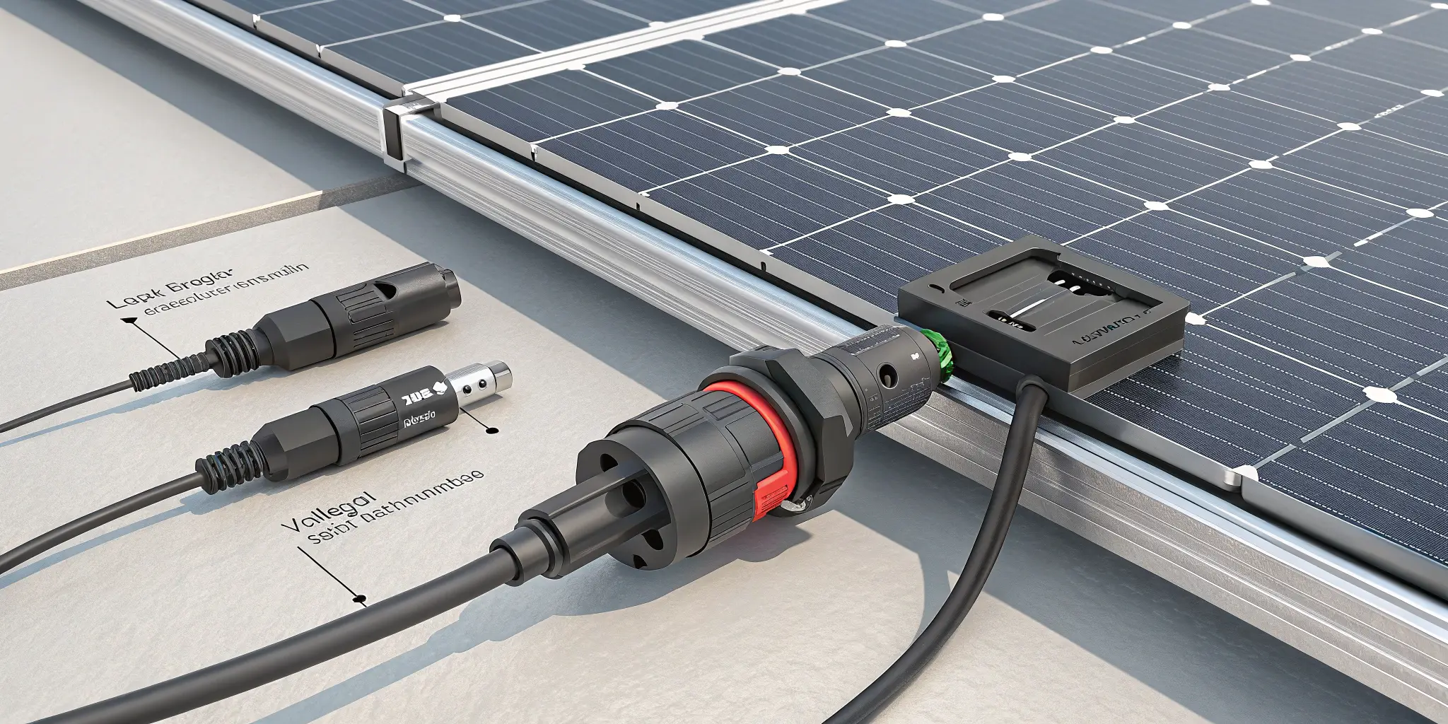 Solar connectors showing universality and compatibility with different systems