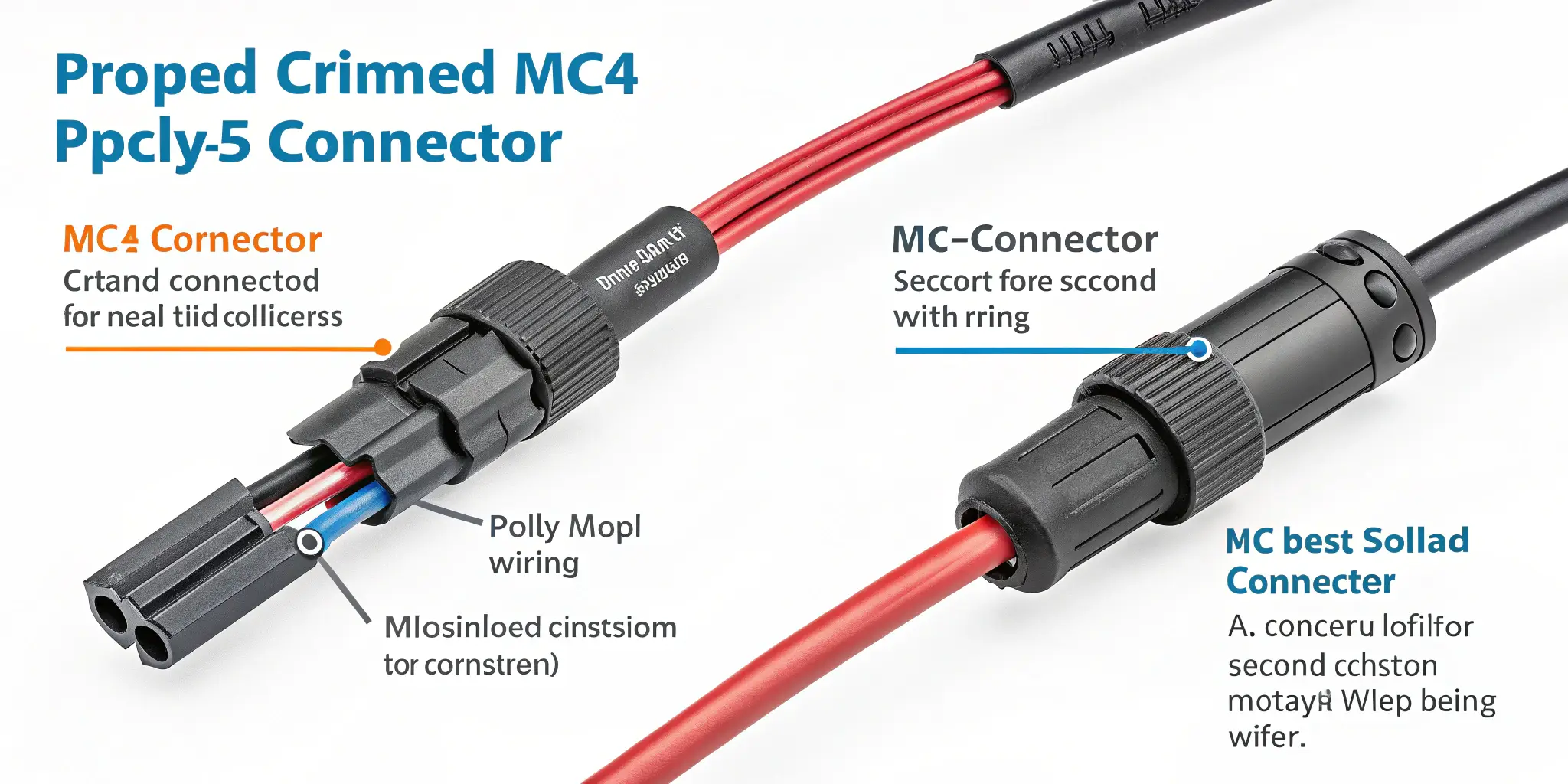 Proper crimping of solar connectors, correctly installed MC4 connectors