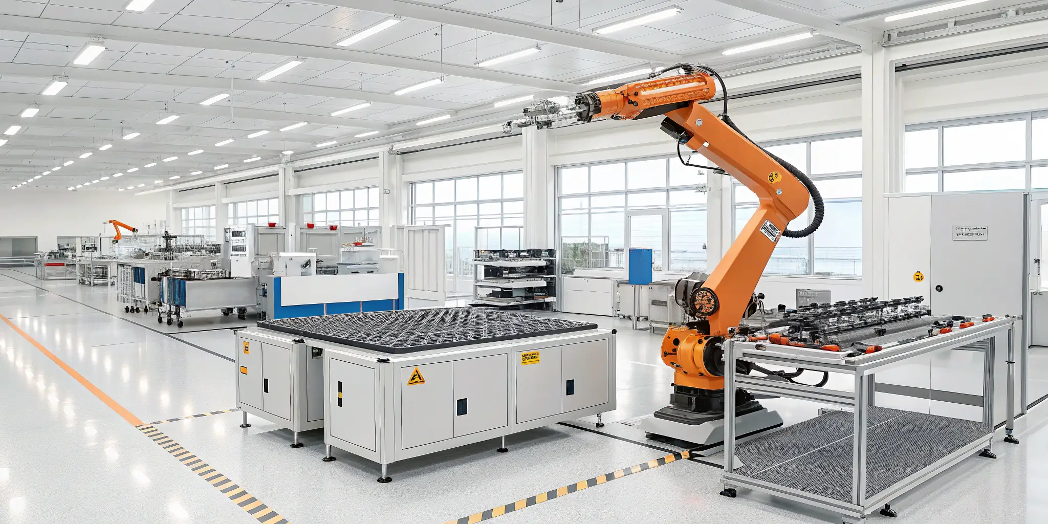 Automated robot arm installing O-type MC4 terminals on cables
