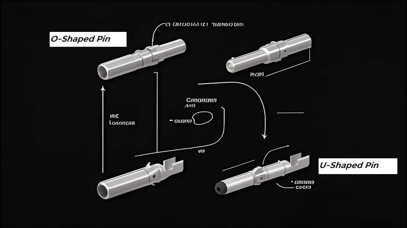 Diagram: U vs O-type MC4 terminals, manual vs automated use