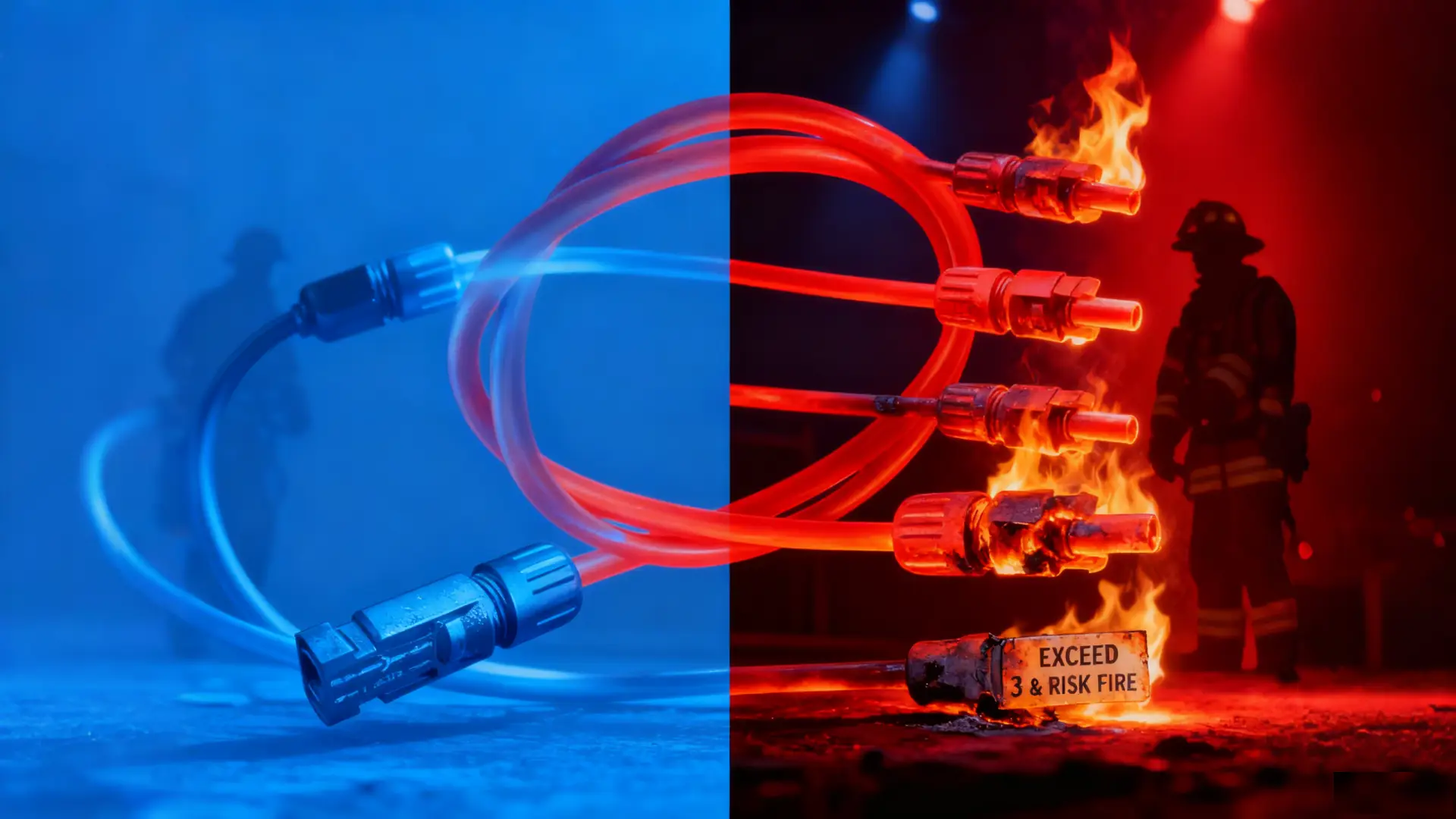 MC4 connectors overheating and fire risk when exceeding 3 links
