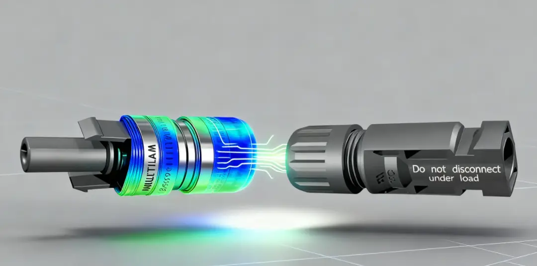 Staubli MC4 MULTILAM contact structure, stable electrical flow