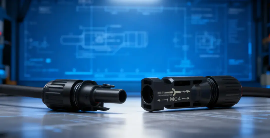 Staubli MC4 connectors with OEM options unavailable text in factory