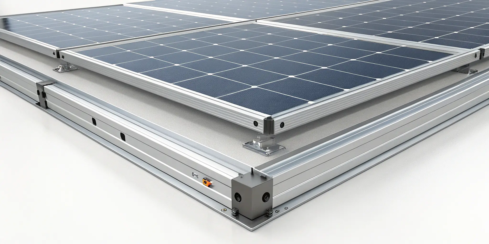 flat roof solar mounting, ballast solar racking system