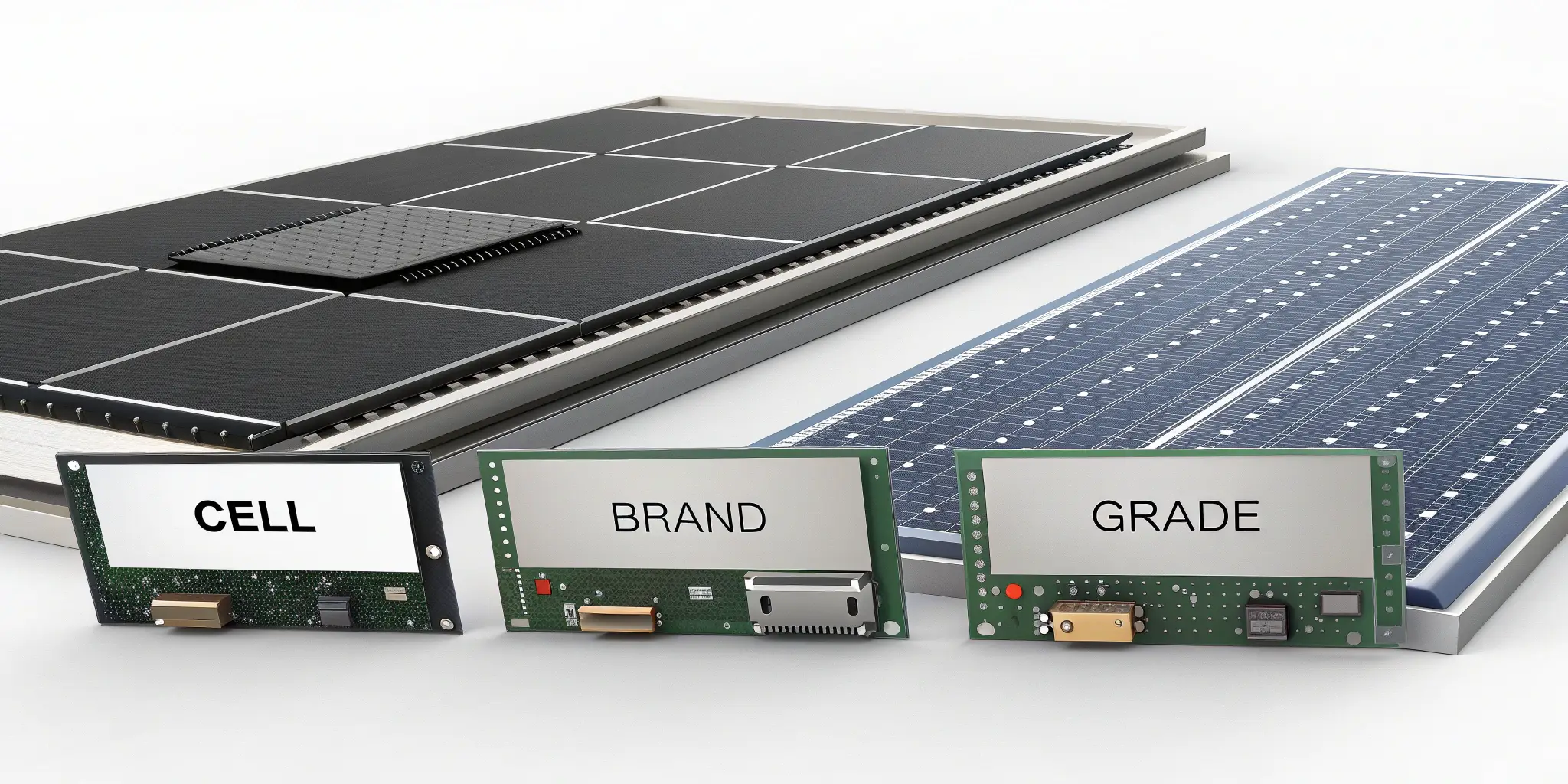 solar panel cell brand grade selection, solar module cell brand and efficiency grade comparison