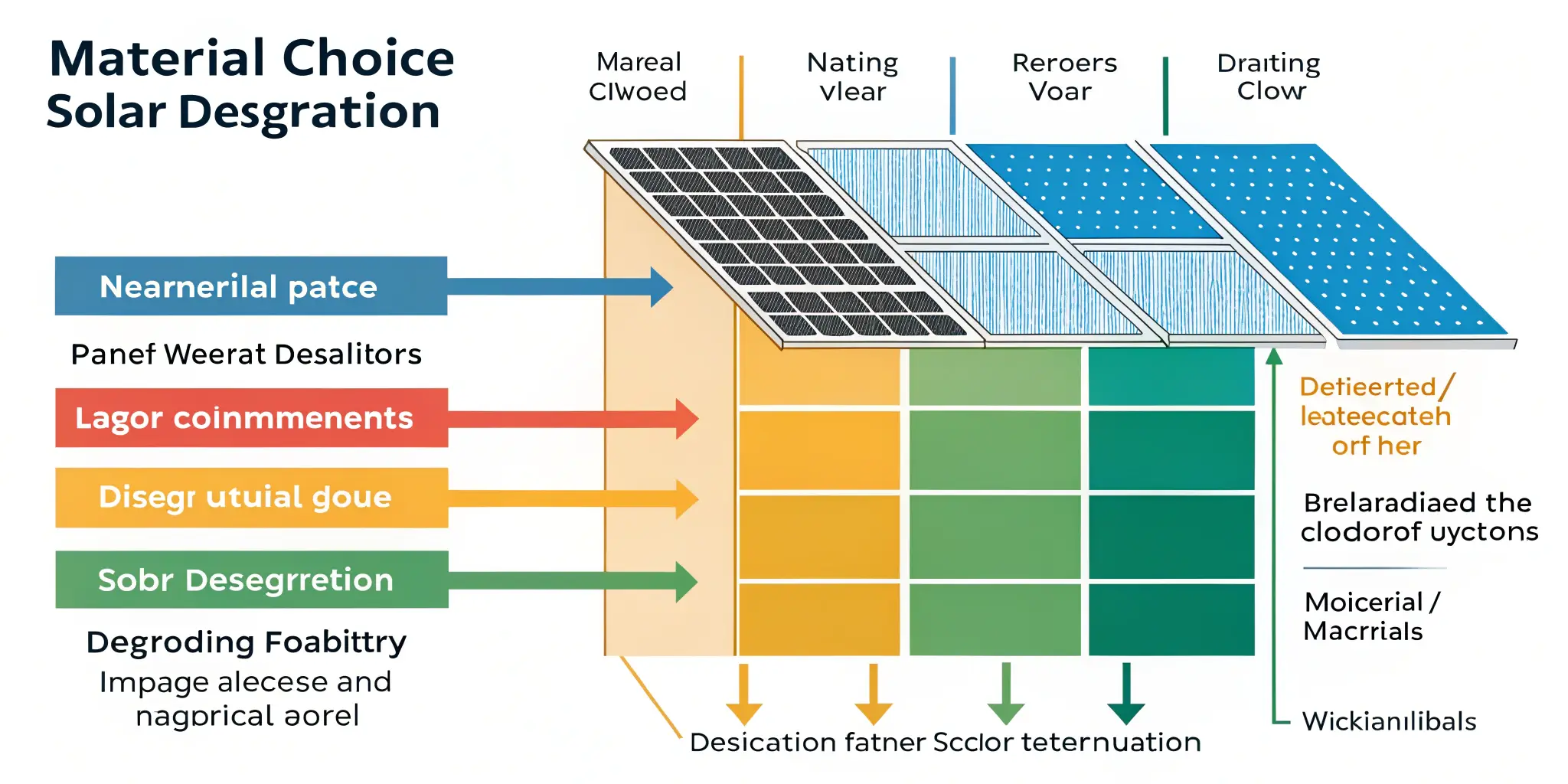 solar panel material choice impact on degradation and lifespan