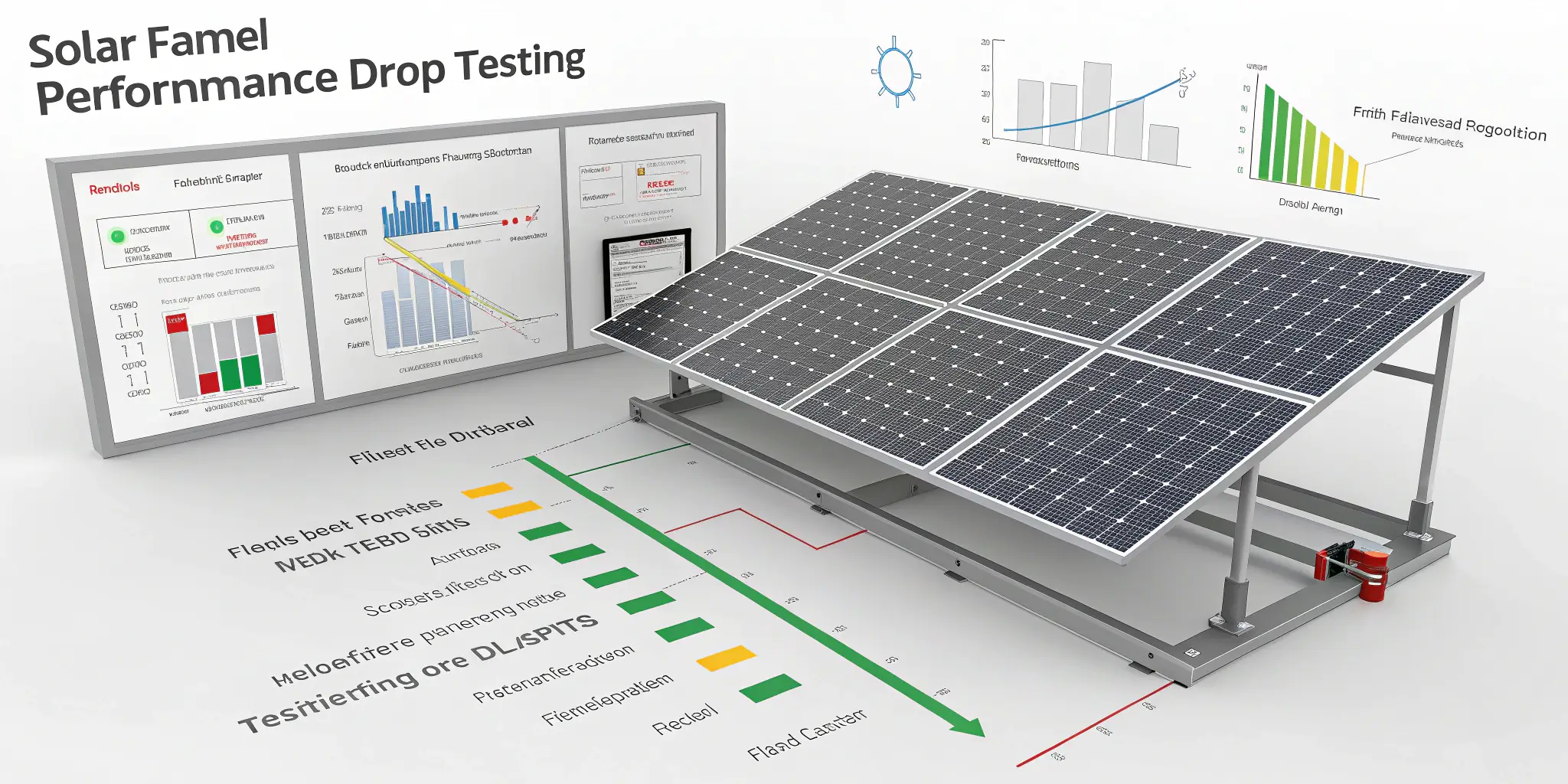 solar panel performance drop testing and power loss analysis