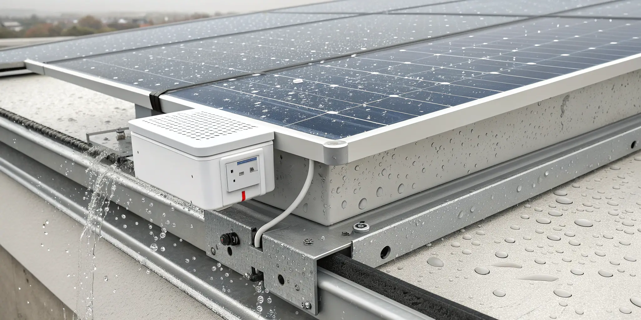 waterproof solar panel junction box with moisture protection, rooftop PV installation