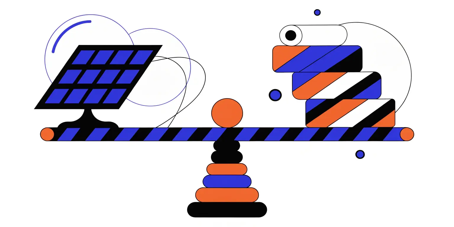 solar cost vs value balance illustration showing panel and packaging tradeoff